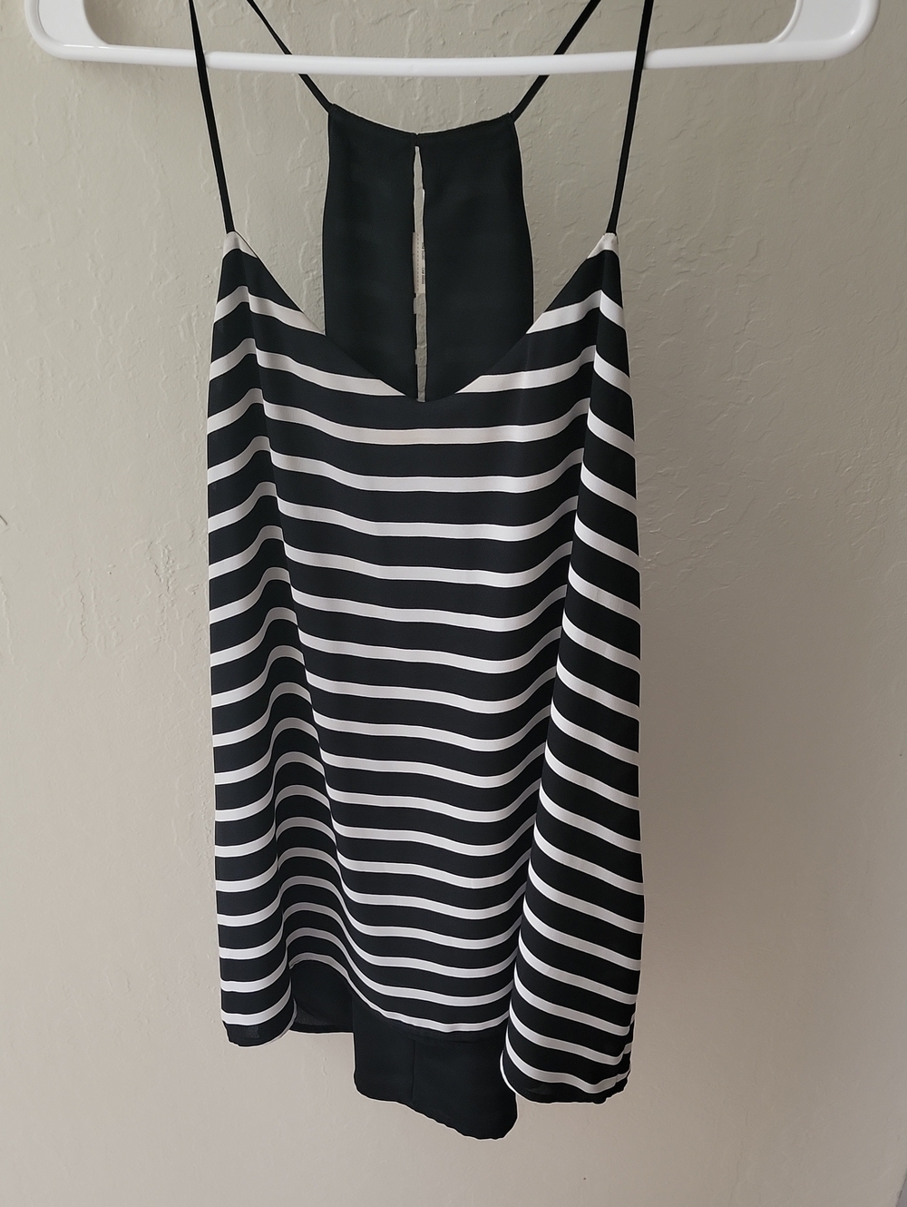 Express Black and White Striped Spaghetti Strap Camisole